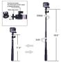 Smatree Extendable Aluminum Selfie Stick/Monopod Compatible for GoPro Max/Hero 8/7/6/5/4/3+/GOPRO Hero(2018)/AKASO GeekPro SJCAM SJ4000 SJ5000 Xiaomi Yi Camera Action Camera