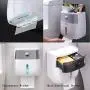 Luyy Self-Adhesive Toilet Paper Holder, Tissue Box Wall Mounted, Multifunction Bathroom Paper Holder, Waterproof Storage Box for Bathroom, Bedroom, Study Room and Kitchen Gray Luyy Self-Adhesive Toilet Paper Holder, Tissue Box Wall Mounted, Multifunction Bathroom Paper Holder, Waterproof Storage Box for Bathroom, Bedroom, Study Room and Kitchen Gray