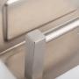 XVL Toilet Tissue Paper Holder with Mobile Phone Storage Shelf Brushed Finish
