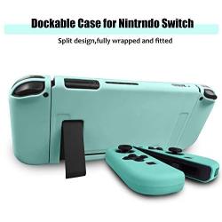 Dockable Case for Nintendo Switch,Protective Cover Case for Nintendo Switch and Joy-Con Controllers (Blue)