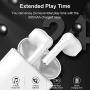Wireless Earbuds Bluetooth 5.0 Headset with 24H Charging Case, Built in Mic Noise Cancelling Stereo Headphone in-Ear Earbuds IPX5 Waterproof Earpods with Deep Bass for iPhone Airpods/Android