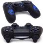 PS4 Controller Skin, BRHE Anti-Slip Grip Silicone Cover Protector Case Compatible with PS4 Slim/PS4 Pro Wireless/Wired Gamepad Controller with 2 Cat Paw Thumb Grip Caps (Blue)