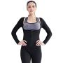 Valentina Womens Long Sleeve Arm Shaper Slimming Shirt Waist Cincher Firm Control Bodysuit for Weight Loss
