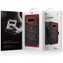 ZIZO Bolt Series for Galaxy S10 Case with Kickstand Holster Lanyard - Black & Red