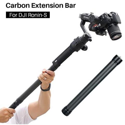 AgimbalGear DH10 Upgrade Gimbal Extension Pole Carbon Fiber Bar Lightweight but Strong 1/4" Universal Rod Compatible with DJI Ronin S, Ronin SC, OSMO Mobile 3, ZHIYUN Crane 2 V2 Stabilizer DSLR Camera