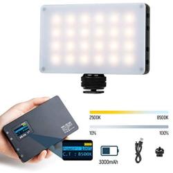 Mini LED Light, Pocket On-Camera Video Fill Light 2500K~8500K for DSLR Camera Camcorder with 3000mAh Battery, CRI 95, Magnet Filters