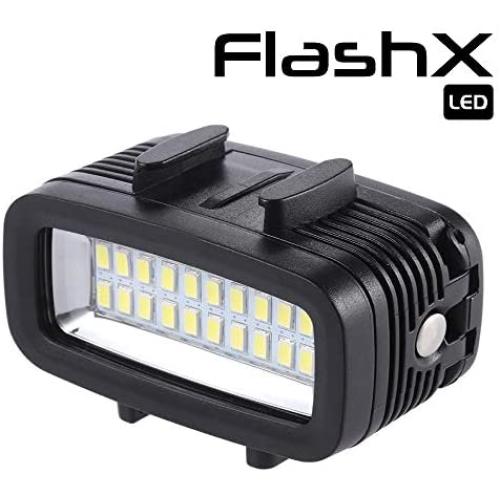 FLASHX Diving Light High Power Dimmable Waterproof 700 Lumen LED Video Light Fill Night Light Diving Underwater Light Waterproof 147ft(40m) for Gopro Hero 8/7/6/5/5S/4/4S/3+/2/SJCAM/YI Action Cameras