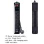 CyberPower CSP604U Professional Surge Protector, 1200J/125V, 6 Outlets, 2 USB Charge Ports, 4ft Power Cord, Black