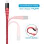HARIBOL iPhone Charging Cable, 4Pack 3FT 6FT iPhone Charger Lightning Cable Nylon Braided Cable for iPhone 11,11 Pro,11 Pro Max, Xs, Max,XR, X,8 Plus,8,7 Plus,7,6 Plus,6,6S Plus,6s,iPad and More(Red)