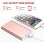 Portable Charger Yoobao Power Bank Apple & Micro Input 8000mAh Compact Powerbank External Cellphone Battery Backup Pack Compatible iPhone X 8 7 6 Plus Android Smartphone Samsung Galaxy etc- Rose Gold