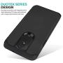 CasemartUSA Phone Case for [LG Journey LTE (L322DL)], [DuoTEK Series][Black] Shockproof Defender Impact Resistant Cover for LG Journey LTE (Tracfone, Simple Mobile, Straight Talk, Total Wireless)