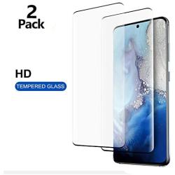 [2-Pack] Galaxy S20 Plus Screen Protector,Tempered Glass [Fingerprint Compatible] [3D Full Edge Covered] [9H Hardness] [HD Screen] ]Case Friendly Glass Protector,For Samsung Galaxy S20 Plus