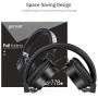 Kids Headphones, gorsun Lightweight Stereo Foldable Wired Headphones for Kids Adults Adjustable Headband Headset for Cellphones Smartphones iPhone Laptop Computer Mp3/4 Earphones(Black)