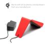 TYLT VU Qi Wireless Phone Charging Pad (Red, 3 Coil) Tilted Stand & Fast Battery Charger Station for Compatible iPhone, Samsung, Google, Android & Qi-Enabled Cell Phones