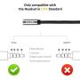 Headset Splitter Cable, Gold-Plated & Strong Braided Y Splitter Audio Cable Separate Microphone Headphone Port Gaming Headset Splitter PC Earphone Adapter VoIP Phone -DuKabel TopSeries (11inch / 30cm)