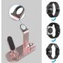 OLEBR Charging Stand Compatible with iWatch 5 and 4 Watch Charging Stand for AirPods, iWatch Series 5/4/3/2/1,iPhone 11/11 Pro/11 Pro Max/Xs/X Max/XR/X/8/8Plus/7/7 Plus /6S /6S Plus/iPad-Rose Gold