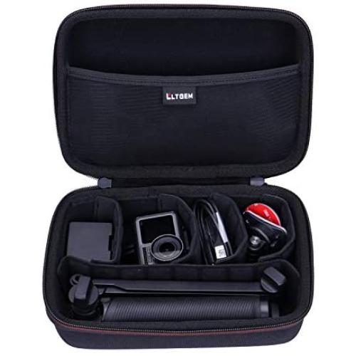 LTGEM EVA Hard Case for DJI Osmo Action Cam Digital Camera with 4 Moveable Dividers