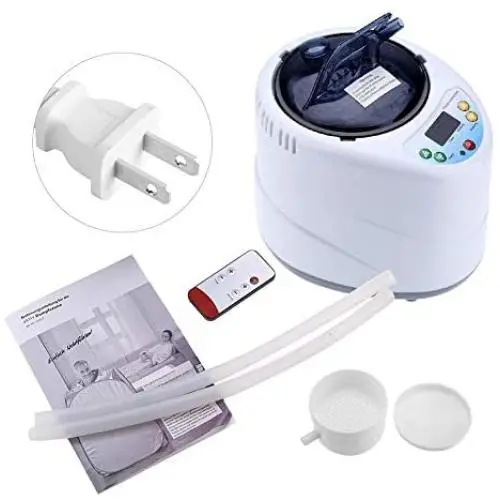 2 Liter Portable Sauna Steamer Pot, Fumigation Machine Home Steamer Steam Generator, with Thin Remote Control, Timing Function Pot Machine, for Home Personal Spa Shower(US 110V)