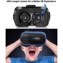 VR Headset Compatible with iPhone & Android Phone - Universal Virtual Reality Goggles - Play Your Best Mobile Games 360 Movies with Soft & Comfortable New 3D VR Glasses | Blue | w/Eye Protection