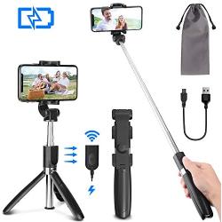 Bluetooth Selfie Stick Tripod,PEYOU Extendable Phone Tripod Stand with Wireless Remote, Tripod Stand Selfie Stick Compatible for iPhone 11/11 Pro/XS Max/XS/XR/X/8/7 Plus, Galaxy S9 S8 Note 9 8,Google