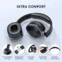 Wireless Headphones, Snoky Bluetooth 5.0 Headphones Hi-Fi Stereo Deep Bass 26H Playtime Foldable Over Ear Headphones with Microphone Wireless Headset for Cell Phone Online Class Home Office TV Black Wireless Headphones, Snoky Bluetooth 5.0 Headphones Hi-Fi Stereo Deep Bass 26H Playtime Foldable Over Ear Headphones with Microphone Wireless Headset for Cell Phone Online Class Home Office TV Black