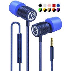 Wired Earbuds - LUDOS Ultra in Ear Headphones with Microphone, Earphones with Mic and Volume Control, Memory Foam, Reinforced Cable, Bass Compatible with iPhone, Apple, iPad, Computer, Laptop, PC