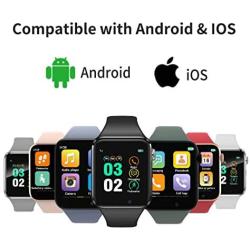 Sazooy Smart Watch, Fitness Trackers Touch Screen Smartwatch Fitness Watch with Camera Pedometer Sleep Monitor Music Player SIM SD Card Slot Compatible iOS iPhone Android Phones Men Women (Black)