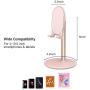 Phone Stand for Desk, Cell Phone Stand Adjustable Desk Phone Holder Tablet Holder Phone Dock (Pink)