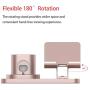 Fingic 3 in 1 Charging Stand for iWatch Series 5/4/3/2/1, Universal Desktop Stand Holder Station for Airpods 2/1,Apple Watch,iPhone 11 Xs Max XR X 8 7 Plus 6s Android Smartphone iPad Tablet, Rose Gold
