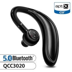 Bluetooth Earpiece for Cell Phone, Timmkoo S60 Single Ear Hands-Free Wireless Bluetooth Headset with Mic Apt-X CVC8.0 for iPhone, Samsung, Android, PC, Laptop, Tablet, TVs (Black)