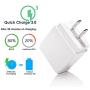 Quick Charge 3.0 Fast Charger Compatible for LG Thinq G8 G8X G7 G6 G5, V30S V35 V40 V50 V60 Phone, LG Stylo 6/5 / 4, V20 V30, 18W Travel Rapid Charger 5Ft USB Type C Charging Cable
