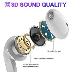 Wireless Earbuds Bluetooth 5.0 Headphones Built in Mic Noise Cancelling 3D Stereo Headsets in Ear Ear Buds IPX5 Waterproof Earbuds with Charging Case for Apple Airpods Earbuds/iPhone/Andriod