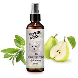 Sofee & Co. Natural Dog Puppy Deodorizing Grooming Spray Perfume Cologne - Odor Control Refresher. Groomers Choice. Freshen Coats. Eliminate Odors. Use On Pets Bedding Furniture Room. Deodorant