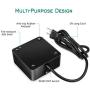 Power Strip with USB, MIBOTE 6 AC Outlet with 4 Port USB Surge Protector Power Strip Charger 5ft Power Cord 1875W 100-240V for Travel, TV, Computer, Transformers, Power Bank