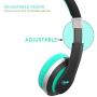 Elecder i41 Kids Headphones, Headphones for Kids Children Girls Boys Teens Foldable Adjustable On Ear Headphones with 3.5mm Jack for iPad Cellphones Computer MP3/4 Kindle Airplane School Black/Teal