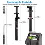 Selfie Stick Tripod Bluetooth Upgraded, Phone & Camera Tripod Selfie Stick with Wireless Remote Shutter for Gopro,Action Cameras, iPhone Xs MAX/XR/XS/X/Galaxy S9 Plus and More