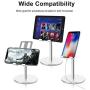 SLEYE Cell Phone Holder Tablet Stand Height and Angle Adjustable Desktop Phone Stand Sturdy All Aluminum Alloy Universal Phone Holder for Desk Compatible with 4"-10.5" Phones/iPad/Kindle/Tablet