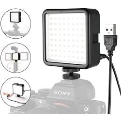 SUPON 64 Video LED Light, Ultra-Bright Dimmable Continuous On-Camera Lighting Panel for All DSLR Cameras Camcorder Studio Video Outdoors Photography (USB Powered)