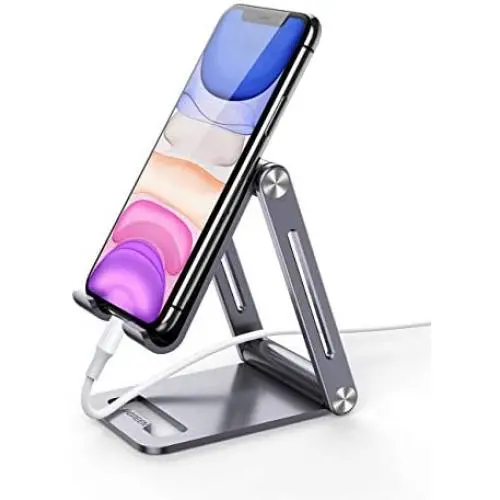 UGREEN Phone Stand Aluminum Cell Phone Desk Holder Adjustable Compatible for iPhone 11 Pro Max SE XS XR 8 Plus 6 7 6S, Samsung Galaxy S20 S10 S9 S8 S7 S6 Smartphone UGREEN Phone Stand Aluminum Cell Phone Desk Holder Adjustable Compatible for iPhone 11 Pro Max SE XS XR 8 Plus 6 7 6S, Samsung Galaxy S20 S10 S9 S8 S7 S6 Smartphone