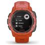 Garmin Instinct, Rugged Outdoor Watch with GPS, Features GLONASS and Galileo, Heart Rate Monitoring and 3-axis Compass, Red (Renewed)