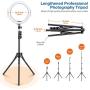 10.2" Selfie Ring Light with Phone Tripod Stand and Table Tripod and Phone Holder, MOSFiATA Upgraded Dimmable Camera Ring Light for TikTok/YouTube/Live Stream/Makeup/Photography
