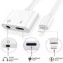 [Apple MFi Certified] iPhone Dongle Headphone Adapter, Lightning to 3.5mm Headphone Jack Adapter Audio AUX Connector Charger Cable Earphone Splitter for iPhone 7/8/X/XR/XS/11/11 Pro Support All iOS