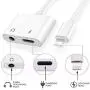 [Apple MFi Certified] iPhone Dongle Headphone Adapter, Lightning to 3.5mm Headphone Jack Adapter Audio AUX Connector Charger Cable Earphone Splitter for iPhone 7/8/X/XR/XS/11/11 Pro Support All iOS