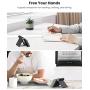 UGREEN Cell Phone Stand Holder Mobile Phone Dock Compatible for iPhone 11 Pro Max SE XS XR 8 Plus 6 7 5, Samsung Galaxy S20 S10 S9 S8 S7 S6 Android Smartphone Holder Desk Adjustable Foldable (Black)