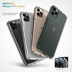 Mkeke Compatible with iPhone 11 Pro Max Case, Clear iPhone 11 Pro Max Cover Shock Absorption Phone Cases 6.5 inch