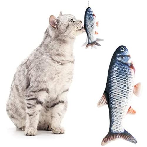 Growom Electric Fish Cat Toy, Funny Interactive Pets Pillow Chew Bite Kick Supplies Catnip Toys Perfect for Cat/Kitty/Kitten Fish Flop Growom Electric Fish Cat Toy, Funny Interactive Pets Pillow Chew Bite Kick Supplies Catnip Toys Perfect for Cat/Kitty/Kitten Fish Flop