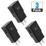 Fast Charging Block, USB Wall Charger Adapter Compatible Samsung Galaxy S6 S7 S8 S9 S10 / Edge/Plus/Active, Note 5, Note 8, Note 9, iPhone, LG, HTC and More (3 Packs)