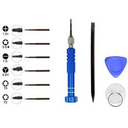 TurtleScreen Cell Phone Repair Tool Kit for iPhone 11 Pro XR X XS Max 6 6s 7 8 Plus 5 5c 5s 4 4s, Samsung Galaxy, LG, Philips Pentalobe and Y 0.6mm Tri-Point Triwing Screwdrivers