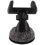 Radish Stars Adjustable Strong Sticky Dashboard Car Phone Mount Crystal Rhinestone Phone Holder for Car Black