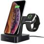 Belkin iPhone Charging Dock + Apple Watch Charging Stand (Powerhouse iPhone Charging Station) iPhone Dock, Apple Charging Station (Black), Compatible with iPhone 11, 11 Pro, 11 Pro Max and more